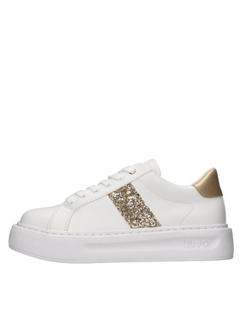 Sneakers in ecopelle LIU JO | MINI KYLIE 914 SPREADING/GLITTERBIANCO-ORO